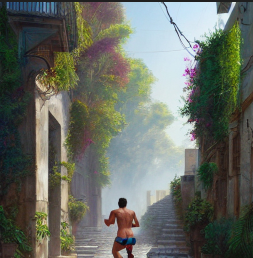 Arquimedes correndo nu